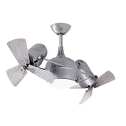 Matthews Fans Dagny LK 38in Dual Rotational LED Ceiling Fan | Brushed Nickel and Barn Wood Blades | Living Room & Covered Patio | Model DGLK-BN-WDBW