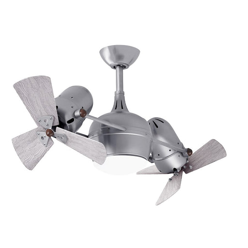 Matthews Fans Dagny LK 38in Dual Rotational LED Ceiling Fan | Brushed Nickel and Barn Wood Blades | Living Room & Covered Patio | Model DGLK-BN-WDBW