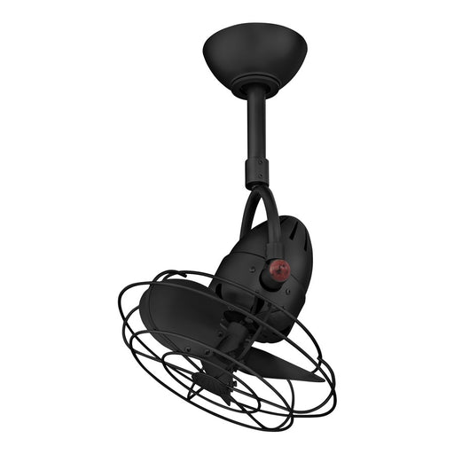 Matthews Fans Diane Oscillating Directional Fan, Matte Black/Metal - DI-BK-MTL