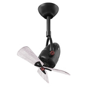 Matthews Fans Diane 16in 3-Blade Ceiling Fan | Matte Black and Barn Wood Blades | Small Rooms & Damp Locations | 14 x 16 in | Model DI-BK-WDBW
