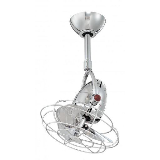 Matthews Fan Company Diane 13in Polished Chrome Metal Ceiling Fan | Damp Rated Indoor/Outdoor | 13 x 12 in | Model DI-CR-MTL