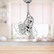 Matthews Fan Company Diane 13in Polished Chrome Metal Ceiling Fan | Damp Rated Indoor/Outdoor | 13 x 12 in | Model DI-CR-MTL
