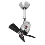 Matthews Fans Diane 16in 3-Blade Ceiling Fan | Polished Chrome and Black Wood Blades | Small Rooms & Damp Locations | 14 x 16 in | Model DI-CR-WDBK