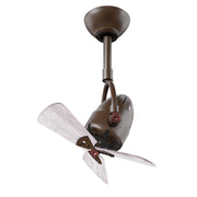 Matthews Fans Diane 16in 3-Blade Ceiling Fan | Contemporary Textured Bronze and Barn Wood Solid Wood Blades | Bedroom & Small Room | Model DI-TB-WDBW