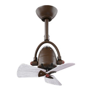 Matthews Fans Diane 16in 3-Blade Ceiling Fan | Contemporary Textured Bronze and Barn Wood Solid Wood Blades | Bedroom & Small Room | Model DI-TB-WDBW