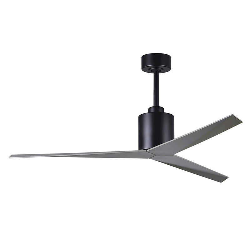 Matthews Fans Eliza 56in 3-Blade Ceiling Fan | Gloss White and Matte Black ABS Blades | Living Room & Bedroom | 56 x 56 x 12 in | Model EK-WH-BK
