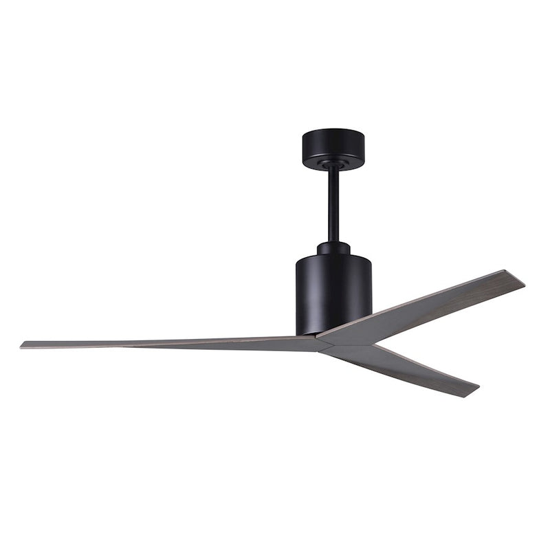 Matthews Fans Eliza 56in 3-Blade Ceiling Fan | Gloss White and Matte Black ABS Blades | Living Room & Bedroom | 56 x 56 x 12 in | Model EK-WH-BK