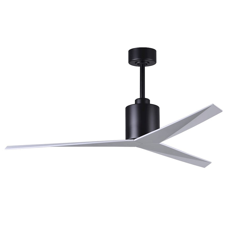 Matthews Fans Eliza 56in 3-Blade Ceiling Fan | Gloss White and Matte Black ABS Blades | Living Room & Bedroom | 56 x 56 x 12 in | Model EK-WH-BK
