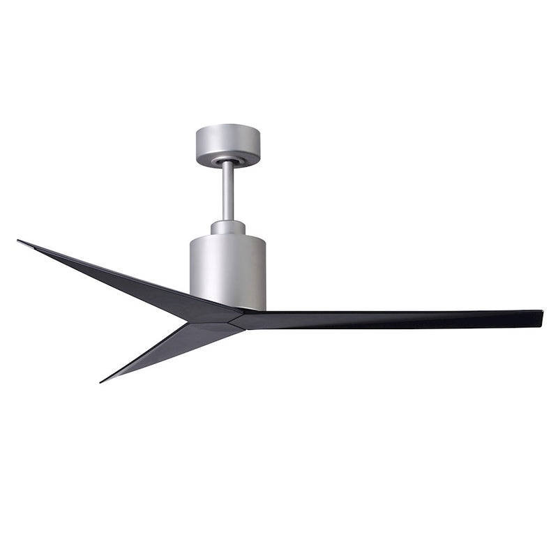 Matthews Fans Eliza 56in 3-Blade Ceiling Fan | Gloss White and Matte Black ABS Blades | Living Room & Bedroom | 56 x 56 x 12 in | Model EK-WH-BK