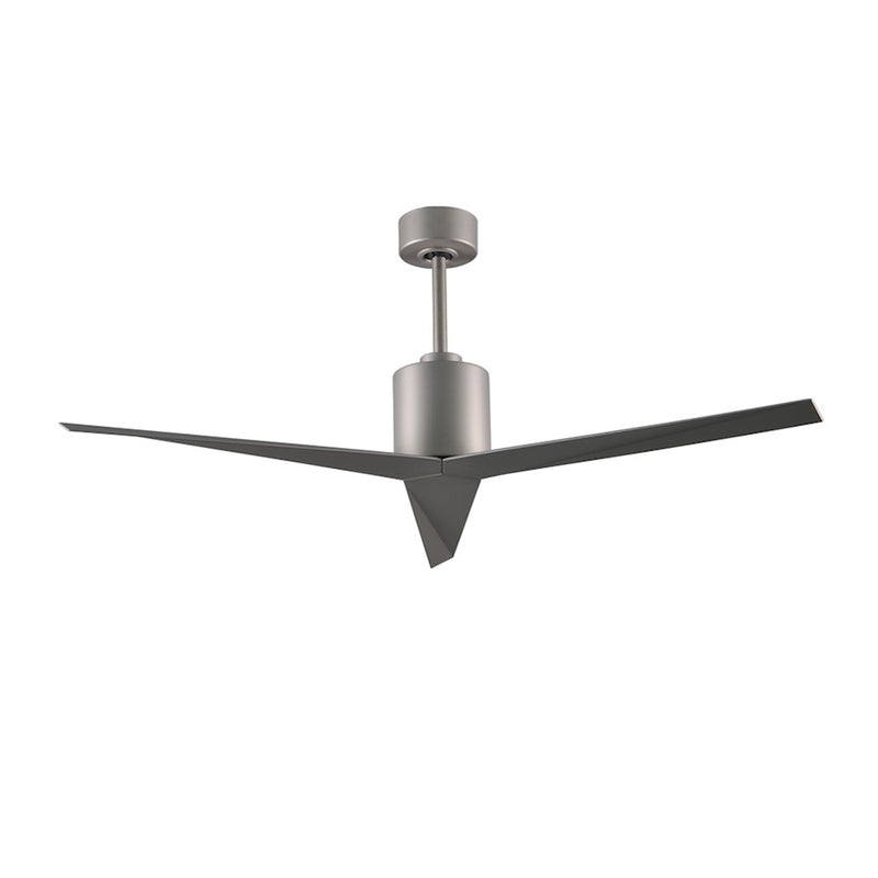 Matthews Fan Atlas Eliza 56in 3-Blade Ceiling Fan | Brushed Nickel and Brushed Nickel Blades | Living Room & Bedroom | Model EK-BN-BN