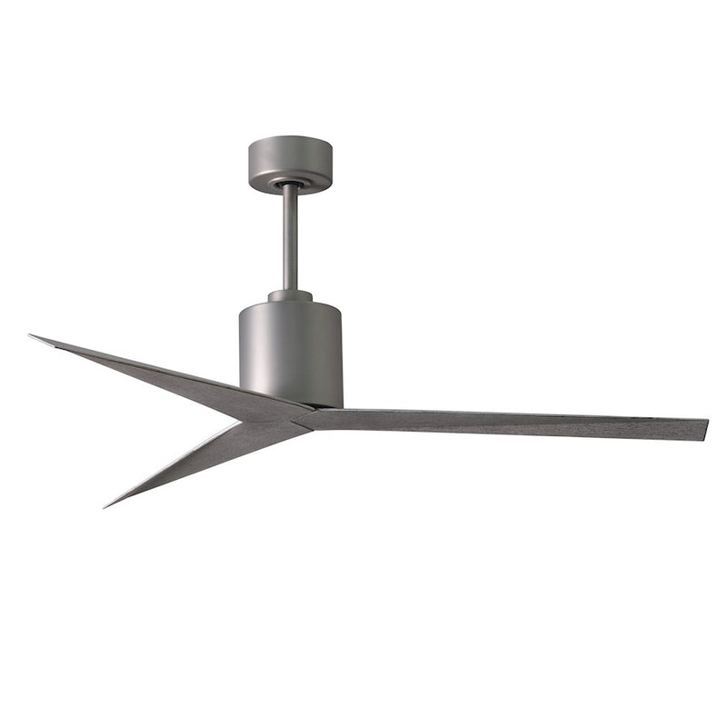 Matthews Fan Eliza 56in 3-Blade Ceiling Fan | Brushed Nickel and Barn Wood Polycarbonate | Living Room & Bedroom | 56 x 56 x 10 in | Model EK-BN-BW
