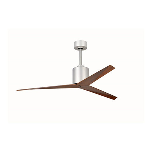 Matthews Fan Eliza 56in 3-Blade Ceiling Fan | Brushed Nickel and Walnut Tone Polycarbonate | Indoor & Outdoor Wet Locations | Model EK-BN-WN
