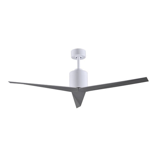 Matthews Fan Eliza 56in 3-Blade Ceiling Fan | Modern Gloss White and Brushed Nickel | Living Room & Bedroom | 56 x 56 x 12 in | Model EK-WH-BN