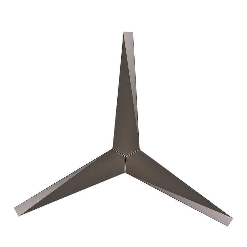 Matthews Fan Eliza 56in 3-Blade Ceiling Fan | Modern Gloss White and Brushed Nickel | Living Room & Bedroom | 56 x 56 x 12 in | Model EK-WH-BN