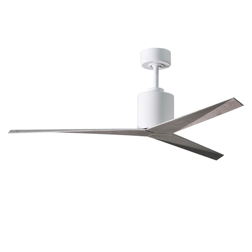 Matthews Fan Eliza 56in 3-Blade Ceiling Fan | Gloss White and Barn Wood Polycarbonate | Living Room & Bedroom | 56 x 56 x 10 in | Model EK-WH-BW