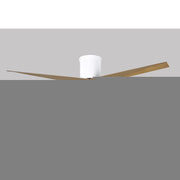 Matthews Fan Eliza 56in 3-Blade Ceiling Fan | Modern Gloss White and Gray Ash | Living Room & Bedroom | 56 x 56 x 12 in | Model EK-WH-GA