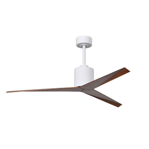 Matthews Fan Eliza 56in 3-Blade Ceiling Fan | Modern Gloss White and Walnut | Living Room & Bedroom | 56 x 56 x 12 in | Model EK-WH-WN