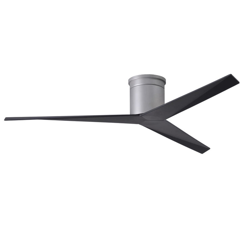 Matthews Fans Eliza-H 56in 3-Blade Flush Mount Ceiling Fan | Brushed Nickel and Matte Black ABS | Great Rooms & Covered Patios | Model EKH-BN-BK