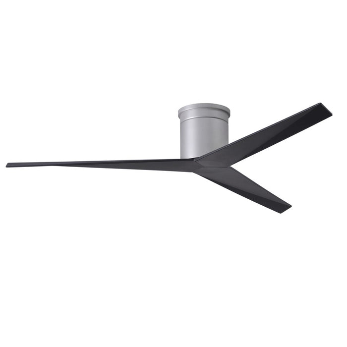 Matthews Fans Fan Eliza-H Flush Mt Ceiling Fan, Brushed Nickel/Black