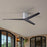 Matthews Fans Fan Eliza-H Flush Mt Ceiling Fan, Brushed Nickel/Black