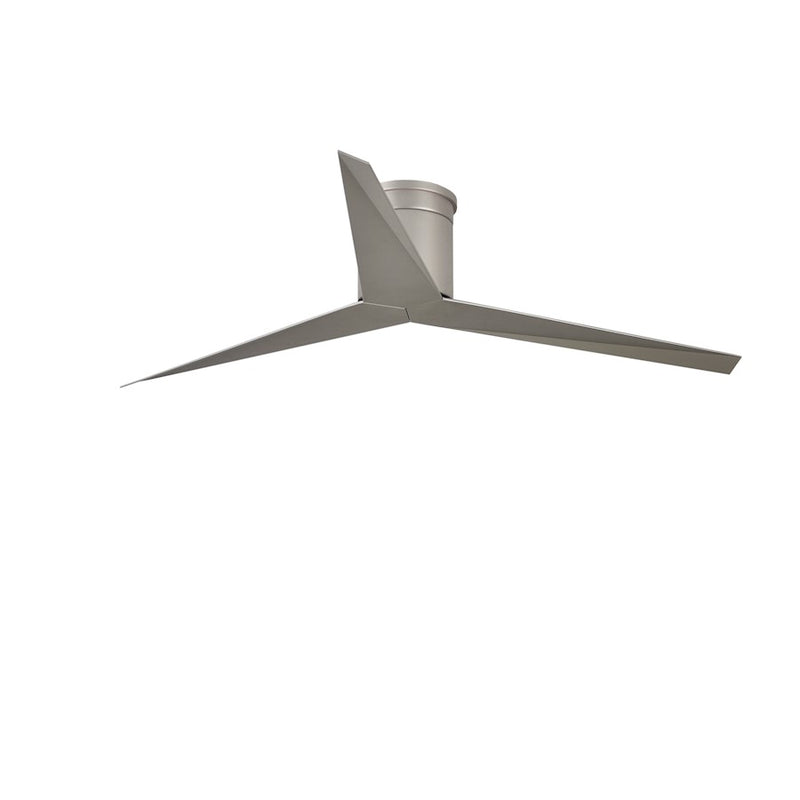Matthews Fan Eliza-H 56in 3-Blade Flush Mount Ceiling Fan | Brushed Nickel | Low Ceilings & Damp Locations | 56 x 56 x 9 in | Model EKH-BN-BN