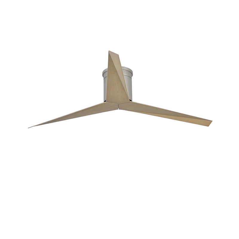 Matthews Fan Eliza-H 56in 3-Blade Flush Mount Ceiling Fan | Brushed Nickel and Gray Ash Polycarbonate | Bedroom & Living Room | Model EKH-BN-GA