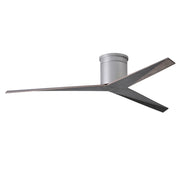 Matthews Fans Fan Eliza-H Flush Mt Ceiling Fan, Brushed Nickel/Oak - EKH-BN-OO