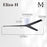 Matthews Fans Fan Eliza-H Flush Mt Ceiling Fan, Gloss White/Black