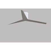 Matthews Fan Eliza-H 56in 3-Blade Flush Mount Ceiling Fan | Gloss White and Brushed Nickel Polycarbonate | Bedroom & Living Room | Model EKH-WH-BN