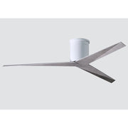 Matthews Fan Eliza-H 56in 3-Blade Flush Mount Ceiling Fan | Gloss White and Barn Wood Polycarbonate | Bedroom & Living Room | Model EKH-WH-BW