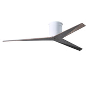 Matthews Fans Fan Eliza-H Flush Mt Ceiling Fan, Gloss White/Oak - EKH-WH-OO
