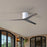 Matthews Fans Fan Eliza-H Flush Mt Ceiling Fan, Gloss White/Oak