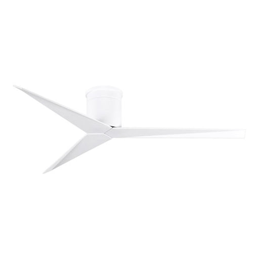 Matthews Fan Eliza-H 56in 3-Blade Flush Mount Ceiling Fan | Gloss White and Gloss White Polycarbonate | Bedroom & Living Room | Model EKH-WH-WH