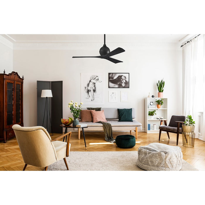 Matthews Fans Fan Irene-3 3 Blade 42" Paddle Fan, Matte Black