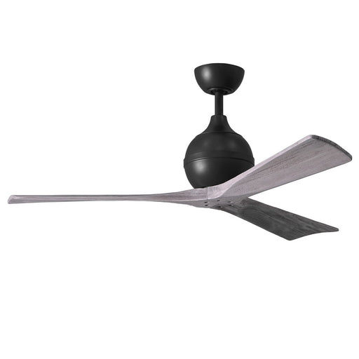 Matthews Fans Irene-3 3 Blade 52" Paddle Fan, Matte Black/Wood - IR3-BK-BW-52