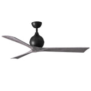 Matthews Fans Irene-3 3 Blade 60" Paddle Fan, Matte Black/Wood - IR3-BK-BW-60