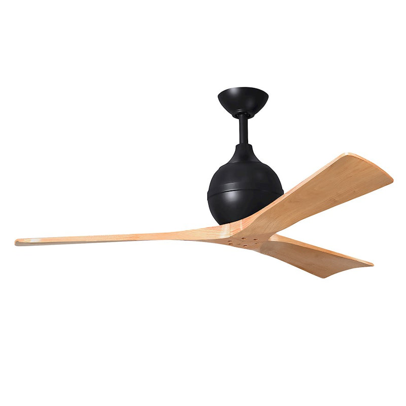 Matthews Fans Irene-3 42in 3-Blade Ceiling Fan | Contemporary Textured Bronze and Light Maple Wood | Bedroom & Living Room | Model IR3-TB-LM-42