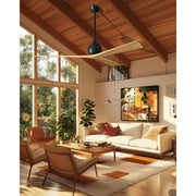 Matthews Fans Irene-3 72in 3-Blade Ceiling Fan | Contemporary Matte Black and Light Maple Solid Wood | Great Room & Covered | Model IR3-BK-LM-72