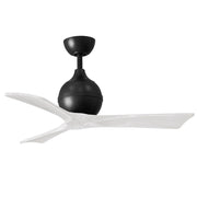 Matthews Fans Irene-3 3 Blade 42" Paddle Fan, Matte Black/White - IR3-BK-MWH-42