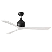 Matthews Fans Irene-3 3 Blade 60" Paddle Fan, Matte Black/White - IR3-BK-MWH-60