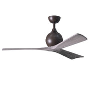 Matthews Fan Irene-3 52in 3-Blade Ceiling Fan | Rustic Textured Bronze and Barn Wood | Living Room & Covered Patio | Model IR3-TB-BW-52