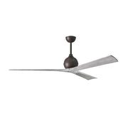 Matthews Fans Irene-3 72in 3-Blade Ceiling Fan | Textured Bronze and Barn Wood Tone Solid Wood | Oversized Rooms & Covered Patio | Model IR3-TB-BW-72