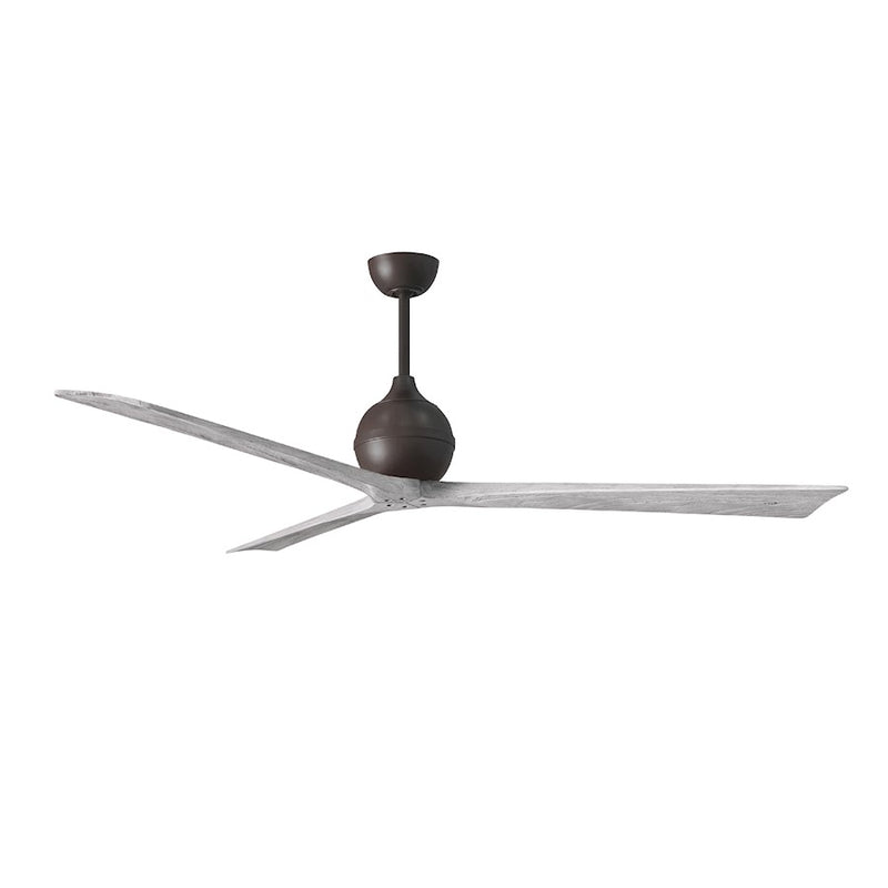 Matthews Fans Irene-3 72in 3-Blade Ceiling Fan | Textured Bronze and Barn Wood Tone Solid Wood | Oversized Rooms & Covered Patio | Model IR3-TB-BW-72