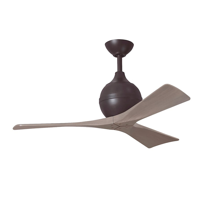 Matthews Fans Irene-3 42in 3-Blade Ceiling Fan | Contemporary Textured Bronze and Light Maple Wood | Bedroom & Living Room | Model IR3-TB-LM-42