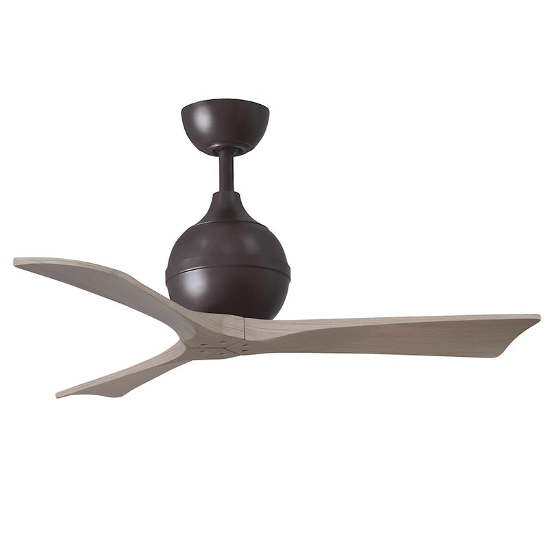 Matthews Fans Irene-3 42in 3-Blade Ceiling Fan | Contemporary Textured Bronze and Light Maple Wood | Bedroom & Living Room | Model IR3-TB-LM-42