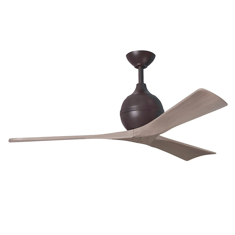 Matthews Fans Irene-3 42in 3-Blade Ceiling Fan | Contemporary Textured Bronze and Light Maple Wood | Bedroom & Living Room | Model IR3-TB-LM-42