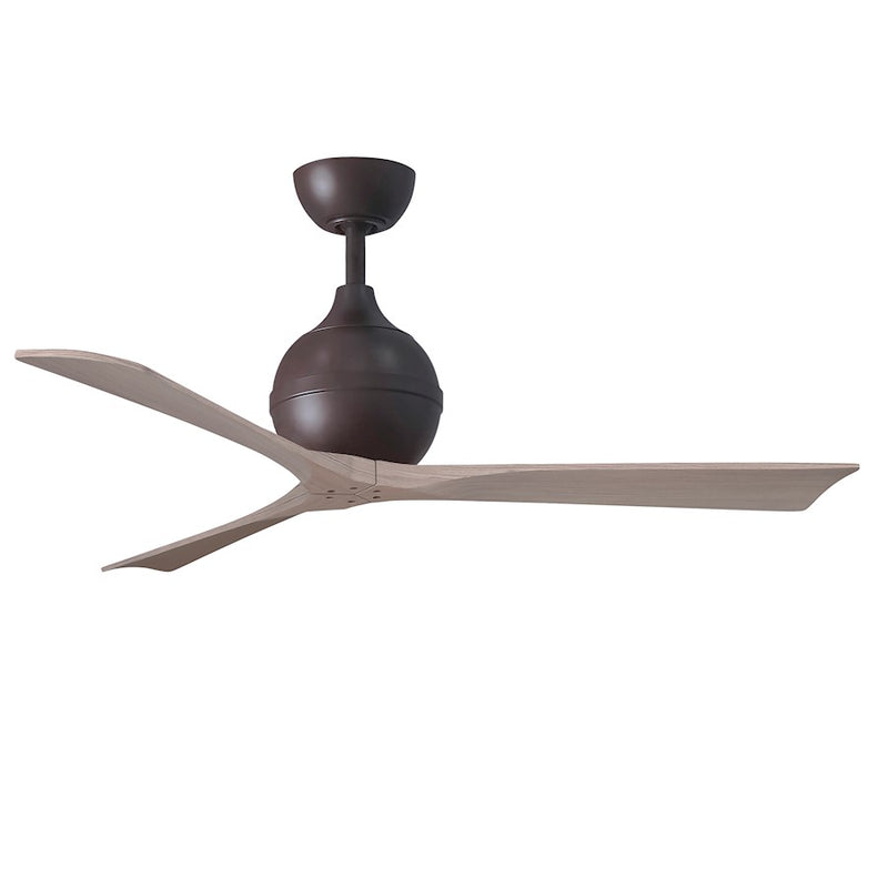 Matthews Fans Irene-3 42in 3-Blade Ceiling Fan | Contemporary Textured Bronze and Light Maple Wood | Bedroom & Living Room | Model IR3-TB-LM-42