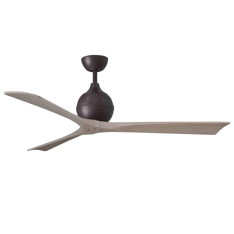 Matthews Fans Irene-3 42in 3-Blade Ceiling Fan | Contemporary Textured Bronze and Light Maple Wood | Bedroom & Living Room | Model IR3-TB-LM-42