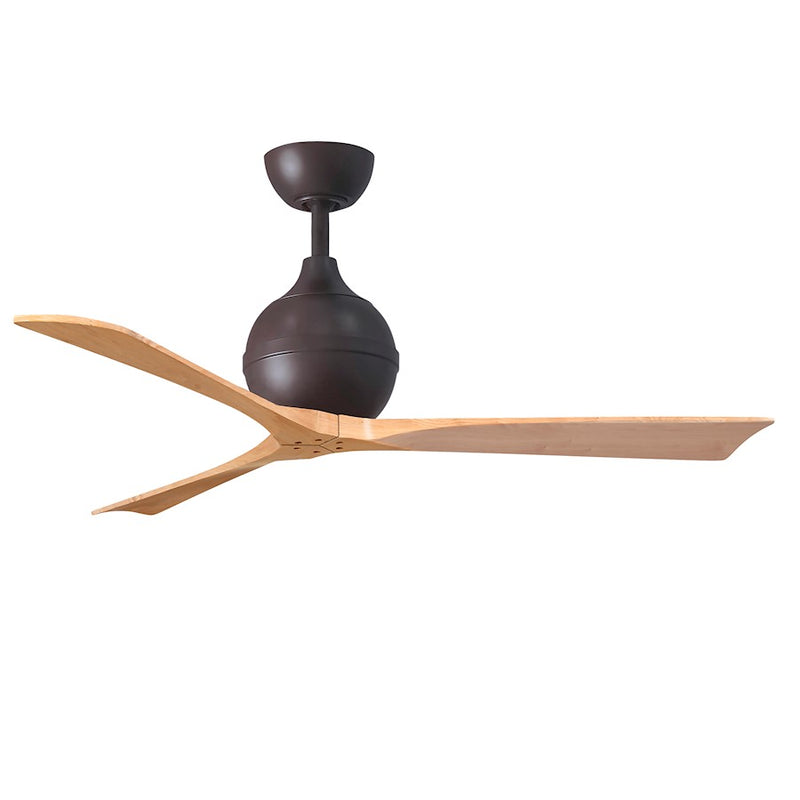 Matthews Fans Irene-3 42in 3-Blade Ceiling Fan | Contemporary Textured Bronze and Light Maple Wood | Bedroom & Living Room | Model IR3-TB-LM-42