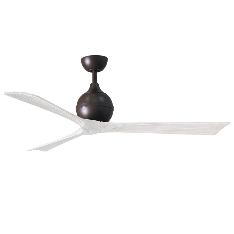 Matthews Fans Irene-3 60in 3-Blade Ceiling Fan | Contemporary Textured Bronze and Matte White Wood | Great Rooms & Basements | Model IR3-TB-MWH-60